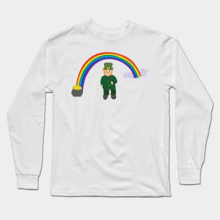 Shamrock Rainbow for leprechaun Long Sleeve T-Shirt